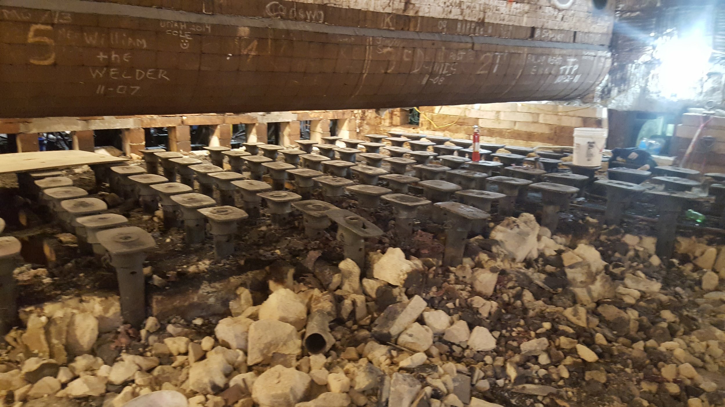 Walking Beam Furnace Floor Demolition in Progress