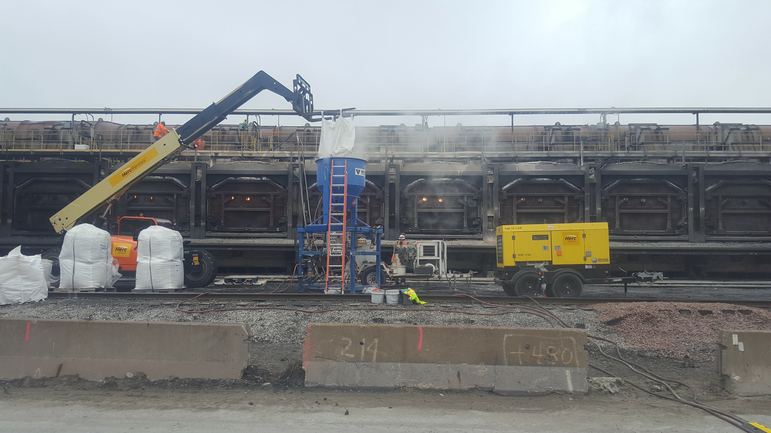 Coke Oven Top Insulation Set Up