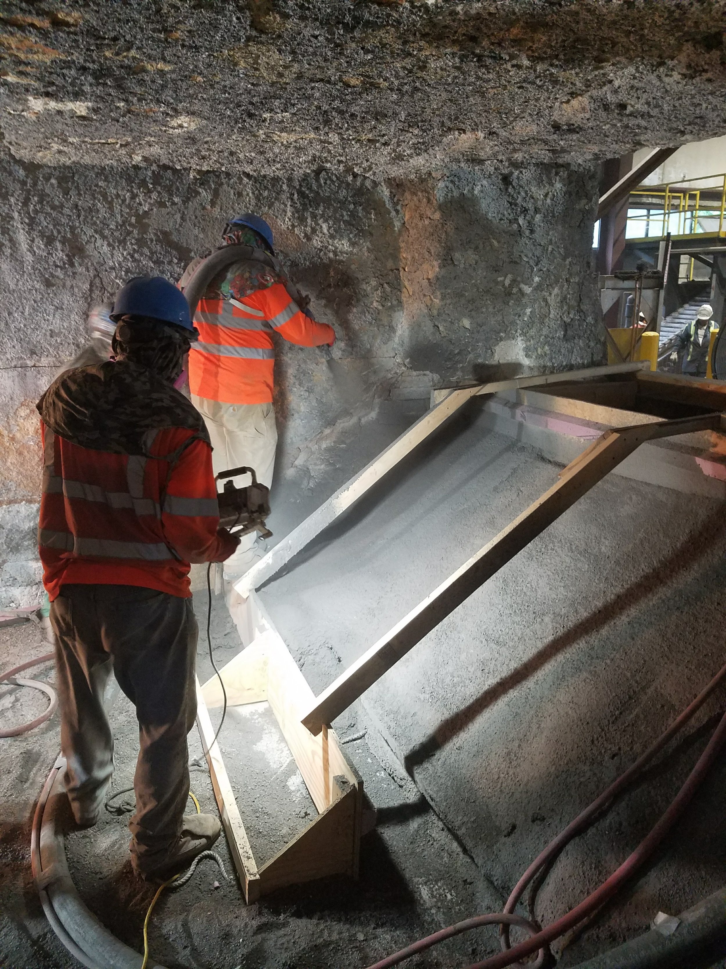 Aluminum Melter Shotcrete Ramp Repairs