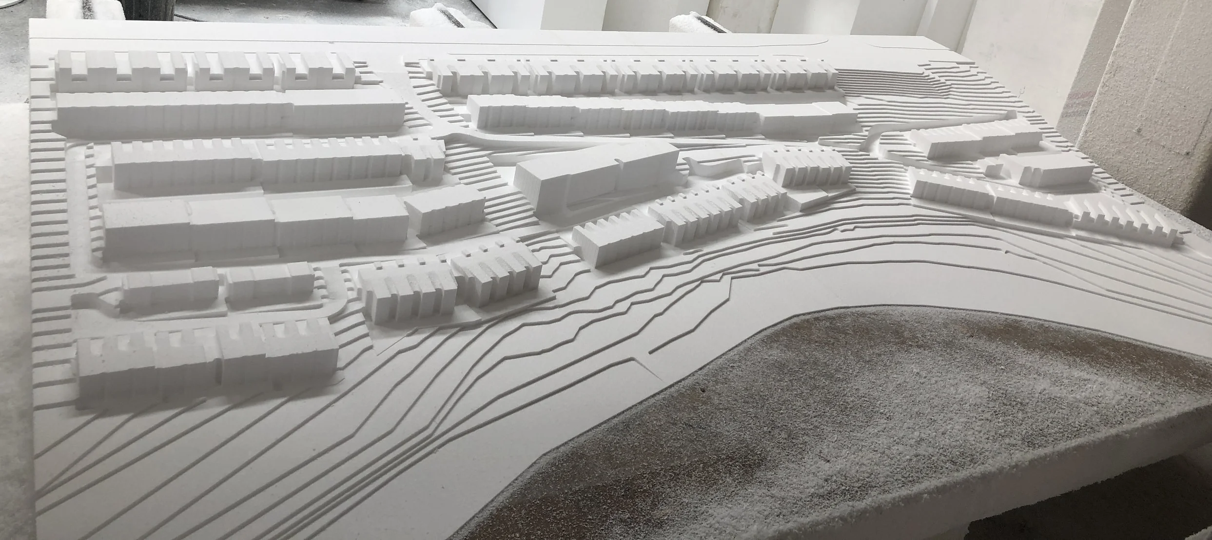 Architectural Model cut on the 5-Axis CNC