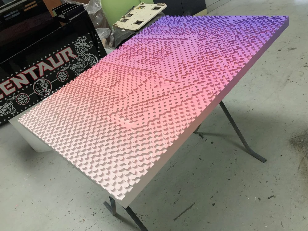 CNC machined art piece