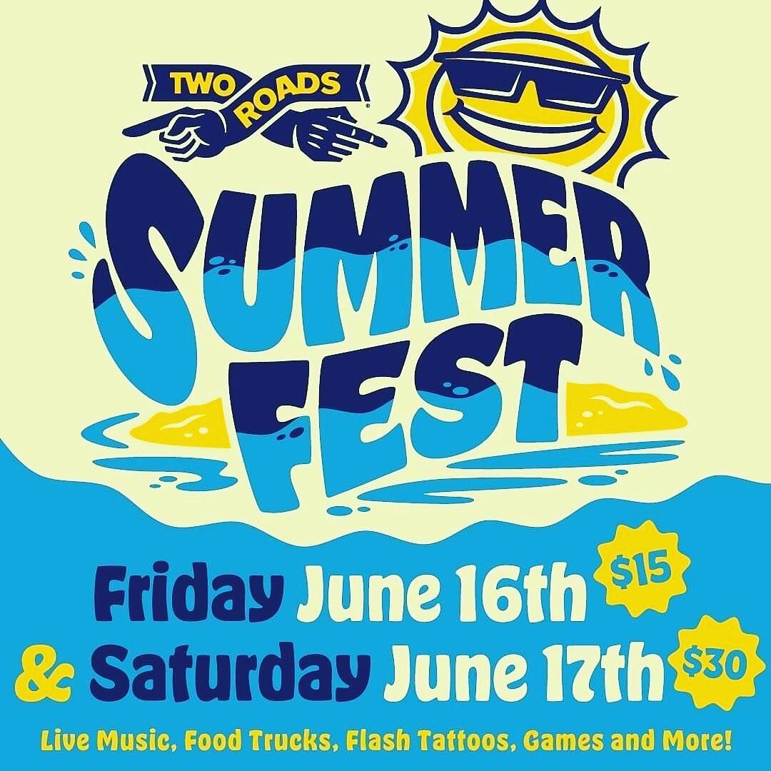 Grab your tickets for #summerfest @tworoadsbrewing we will be playing on June 17th in the afternoon! #come join us for a fun time as always at @tworoadsbrewing!