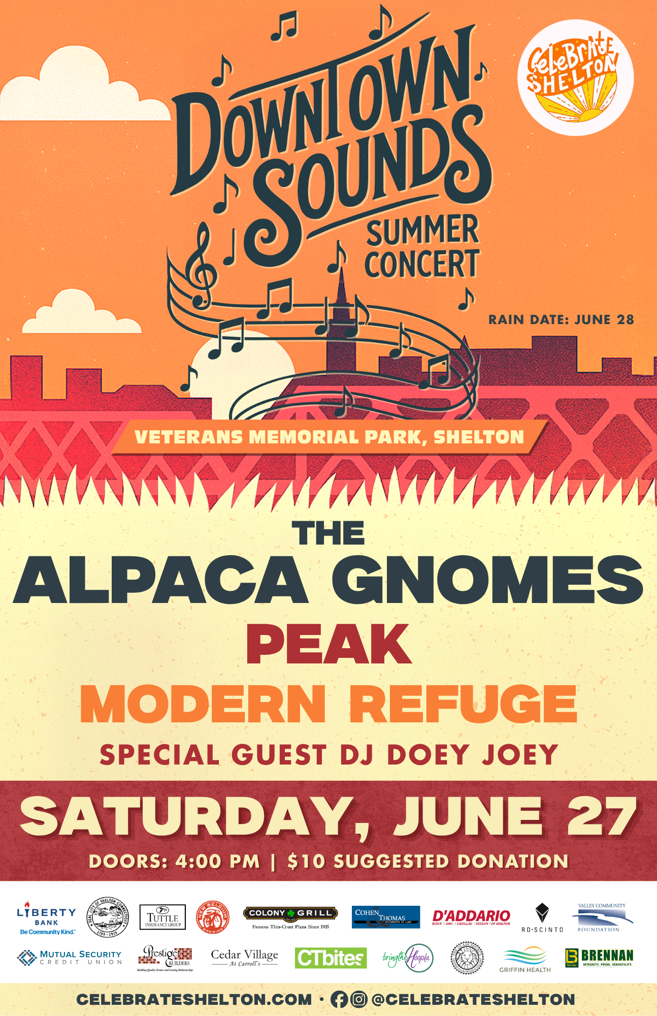 Downtown Sounds! June 27th Shelton, CT