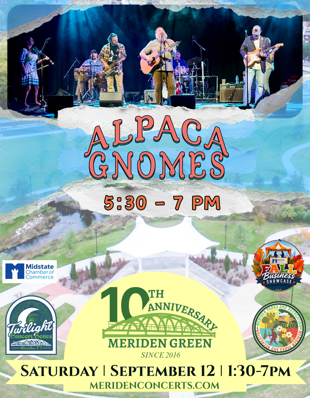 MERIDEN GREEN 10TH ANNIVERSARY! SEPTEMBER 12TH