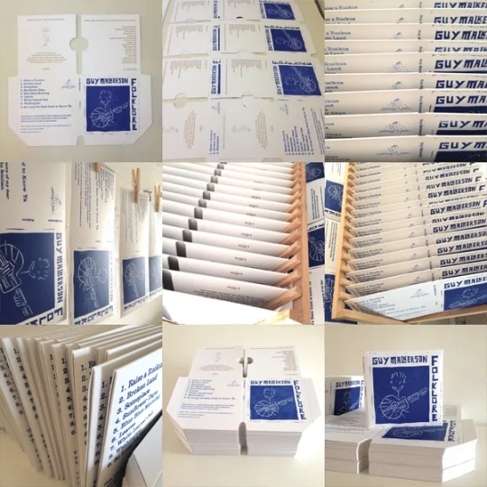 Letterpress CD Cover - Folkore by Guy Malkerson 