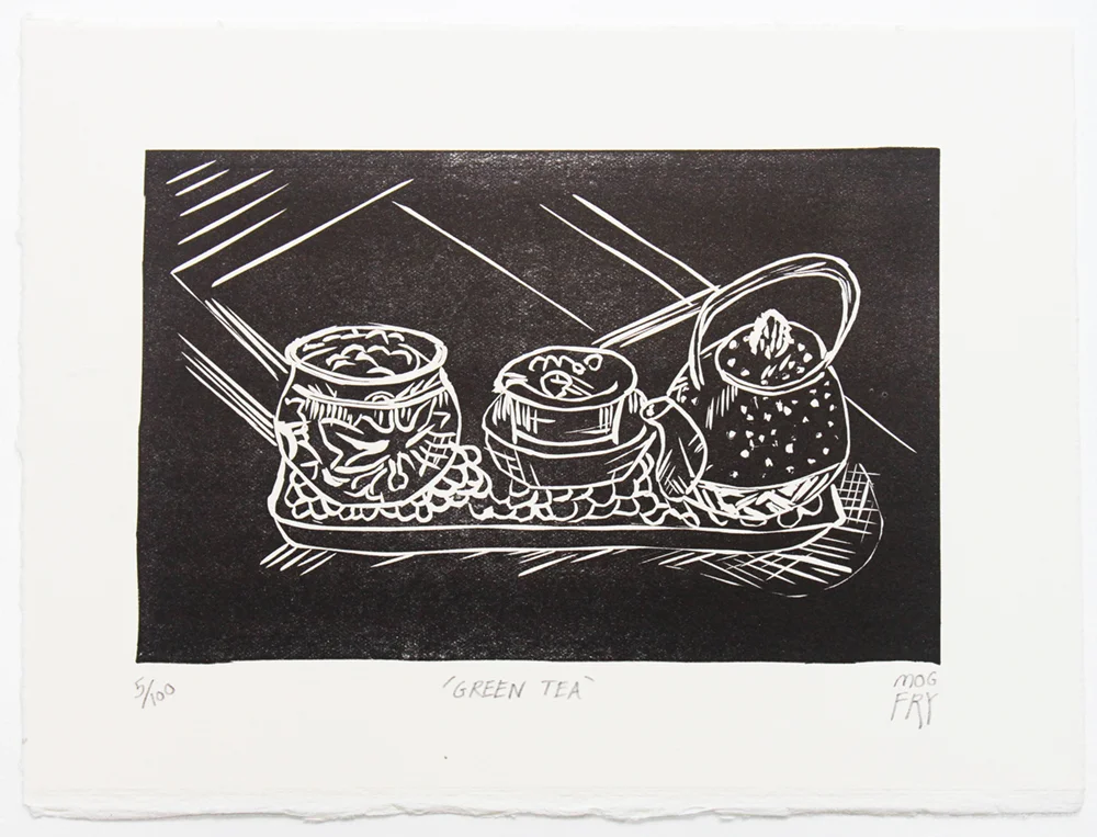 Linocut - Green Tea