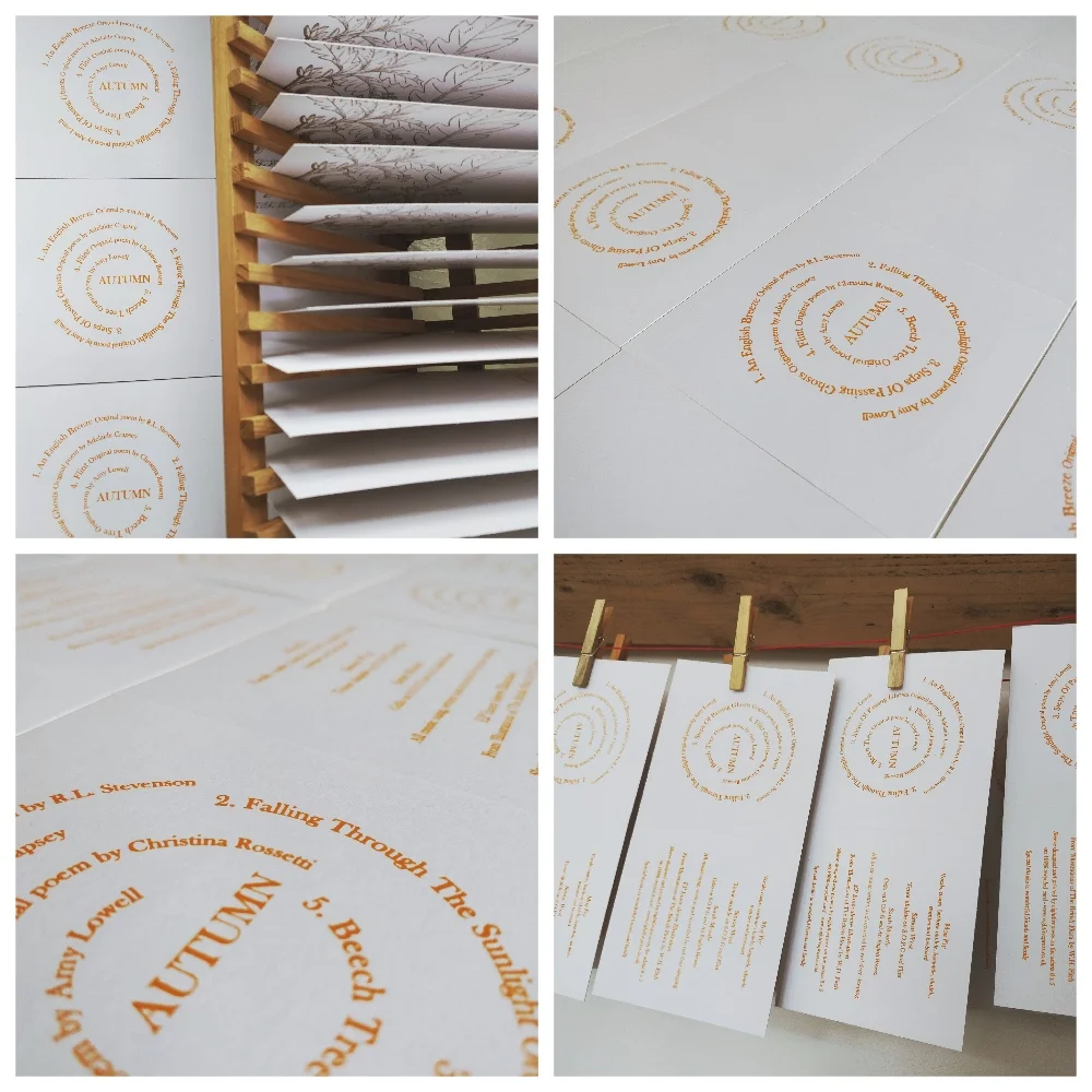 Inside inner sleeve printed with orange linseed oil based ink