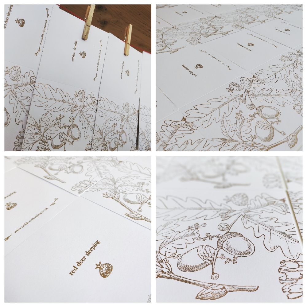 Ouside inner sleeve printed with gold linseed oil based ink