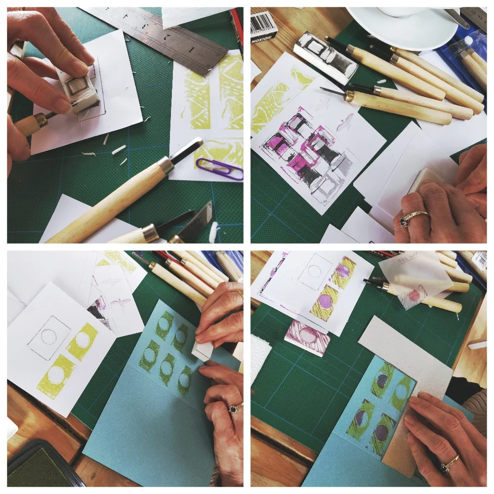 Liz’s multicolour circle and square stamps