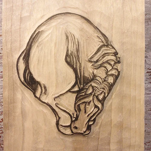 HorseGrazingWoodBlock.jpg