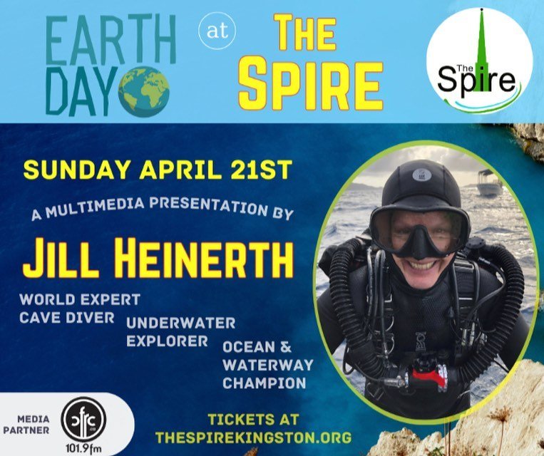 TICKETS IN BIO:
Today at 2pm, The Spire hosts adventurer, author, filmmaker, and speaker Jill Heinerth for an Earth Day multimedia presentation in the facility&rsquo;s historic performance hall.

From diving iceberg caves in Antarctica with National 