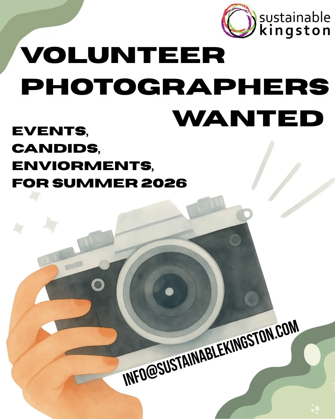 📸 Sustainable Kingston is looking for volunteer photographers this summer!

We&rsquo;re building our visual library for the year ahead and are looking for community-minded photographers to help capture local events, candid moments, sustainability in