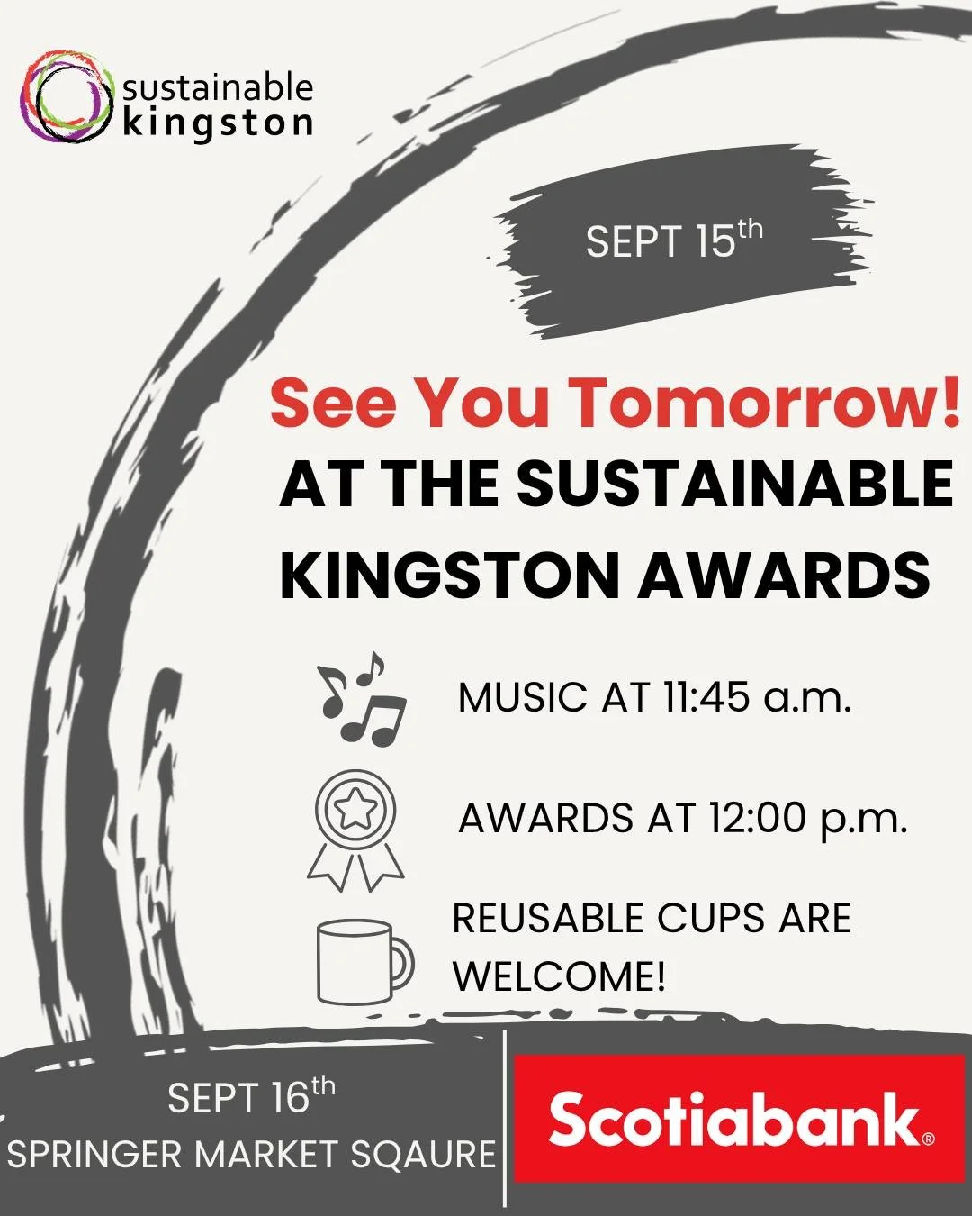 🎉 See you tomorrow at the Sustainable Kingston Awards!

We&rsquo;re looking forward to gathering at Springer Market Square to celebrate the people, groups, and organizations helping build a more sustainable Kingston.

Join us for live music, coffee,