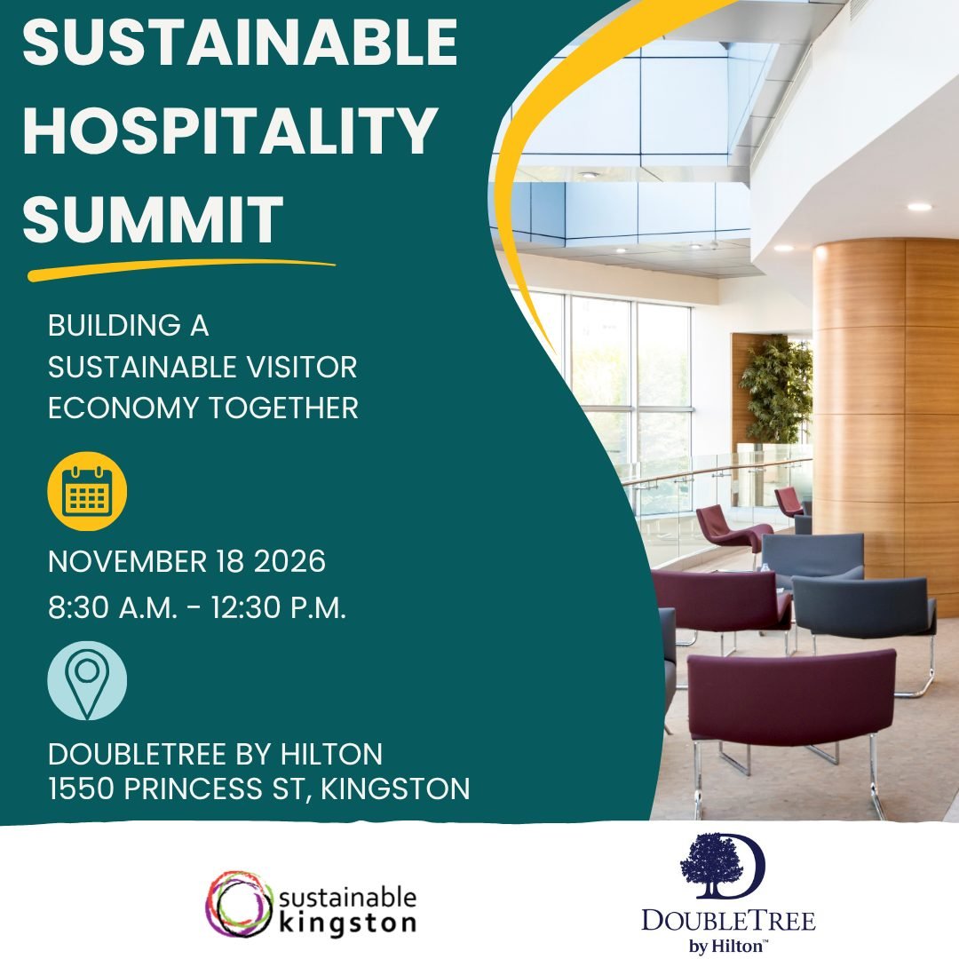 🌱 What could a more sustainable visitor economy look like?

On November 18, Sustainable Kingston is bringing together people from tourism, hospitality, food, transportation, and related sectors for the Sustainable Hospitality Summit.

We&rsquo;ll ex