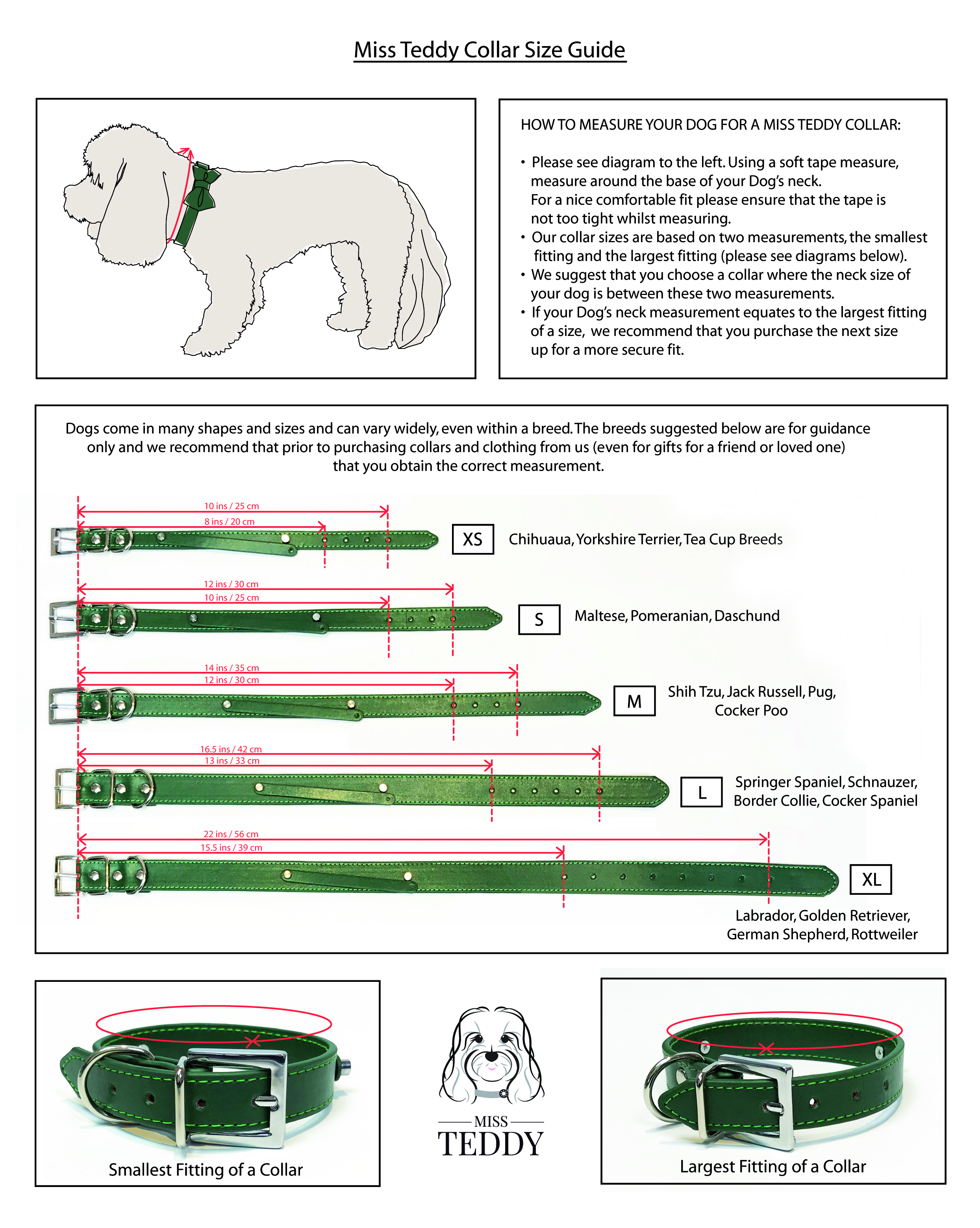 Dog Collar Size Chart By Breed