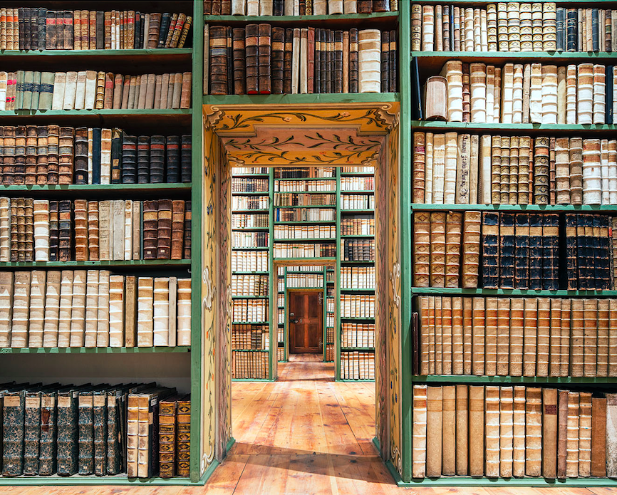 The library at St Peter’s Abbey, Salzburg, Austria