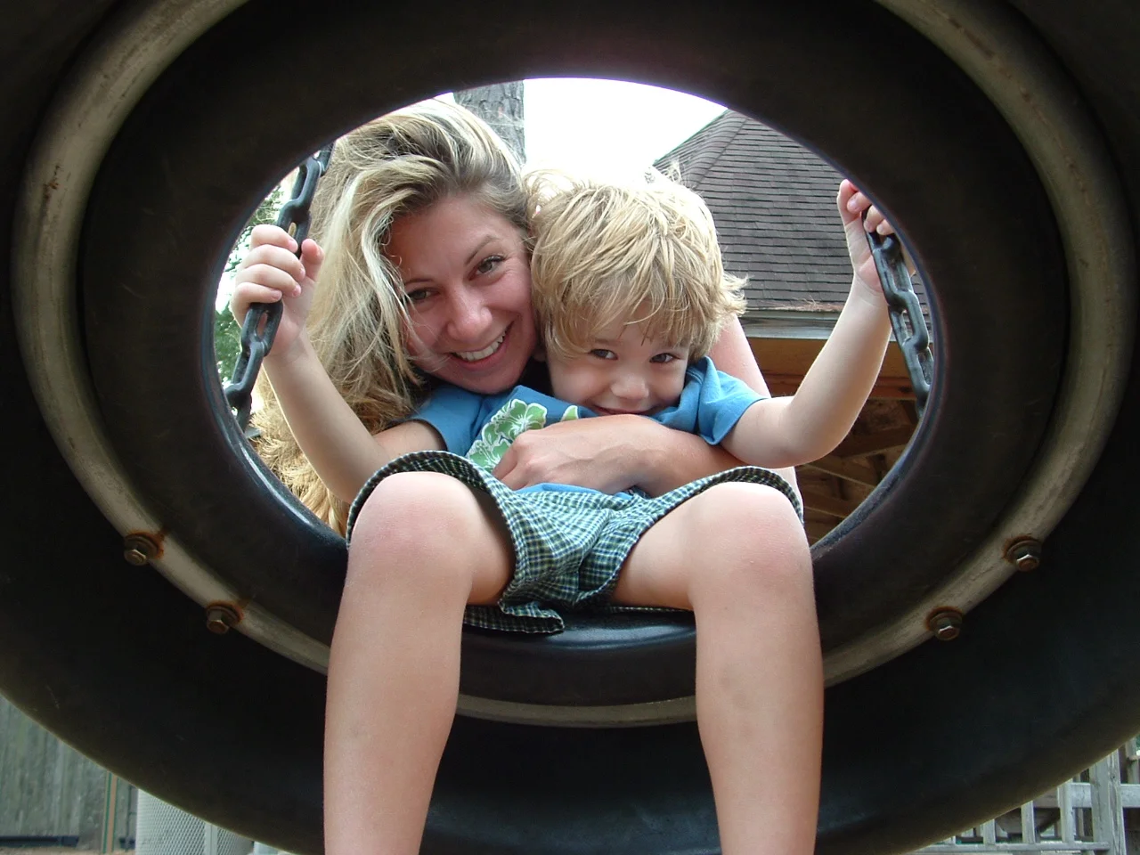 M & D-Man in Tire.JPG