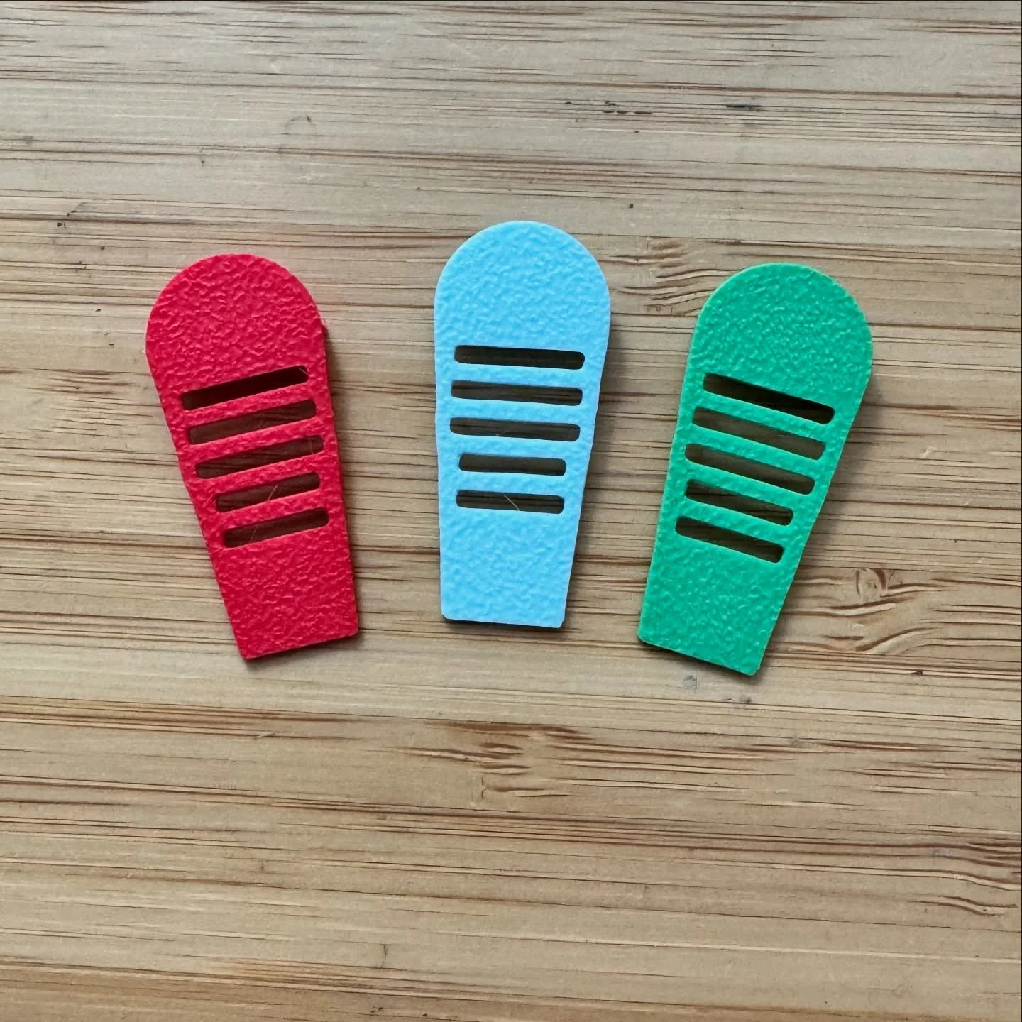 Available at Blain Double Reeds! Reed Measurement Tool made by MrBassoon. A simple 3D printed ruler for marking 3mm increments on your bassoon reeds and cane for measuring with a dial indicator. Eliminates the need for a special dial indicator stylus