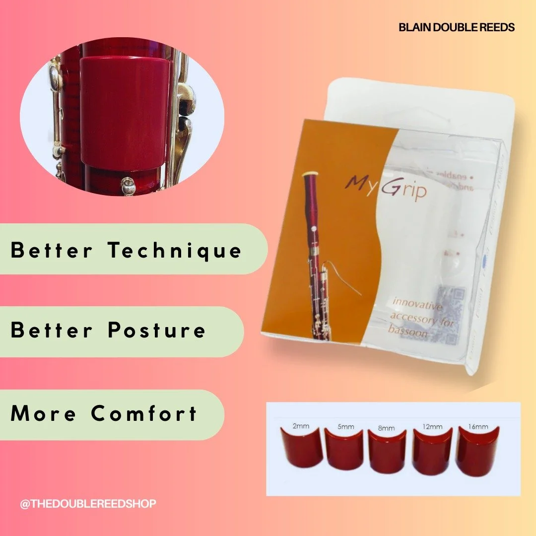 My Grip is in stock now! Reduces pressure on the left hand for more comfort, better posture, and better technique. No permanent install. No adhesive. Lacquer-safe. Available in multiple sizes and colors. Unsure of your size, color, or if it&rsquo;s r