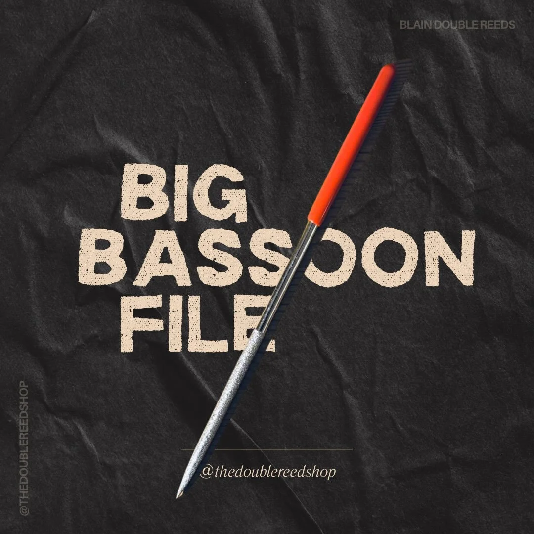 With a gradual taper similar to our bocals and a medium-fine grit for blending and finish work this large diamond round file is perfect for bassoon and contrabassoon players. #bassoon #contrabassoon #doublereed #reedmaking
