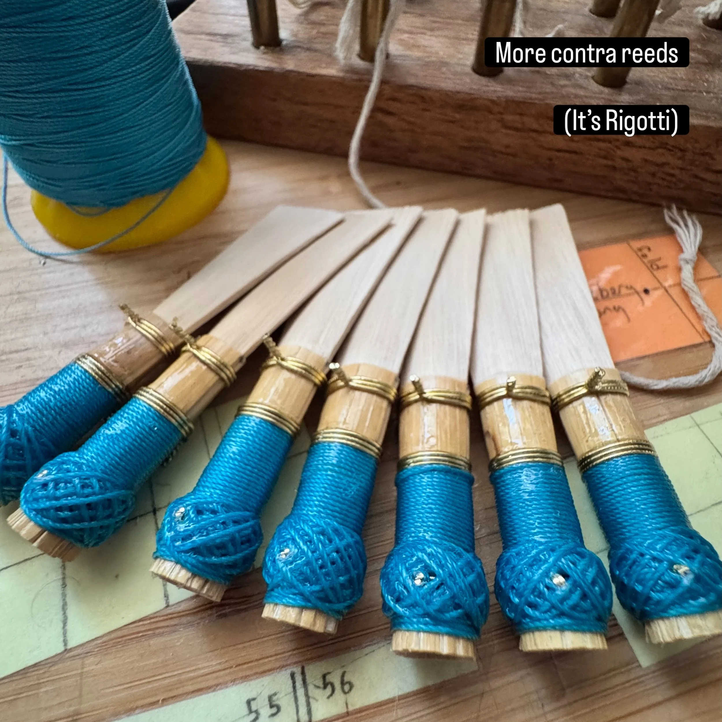Bleu Nattier. Tr&egrave;s chic. 

#bassoon #contrabassoon #reedmaking #doublereed #bassoonlife