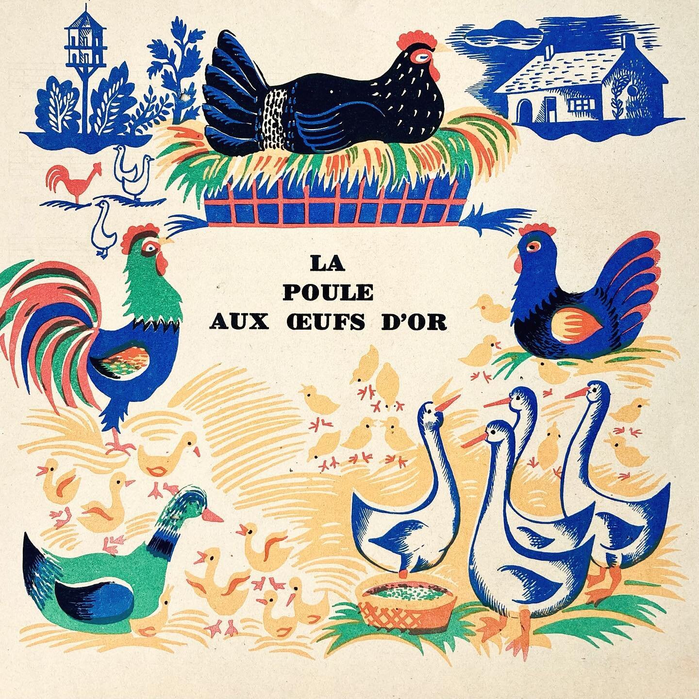 Illustrations by Maurice Tranchant to accompany music by Louis Crassous. From a children&rsquo;s song book published in 1947 by &Eacute;ditions Chantal.

#mauricetranchant 
#louisgrassous
#frenchsongbooks 
#picturebooks