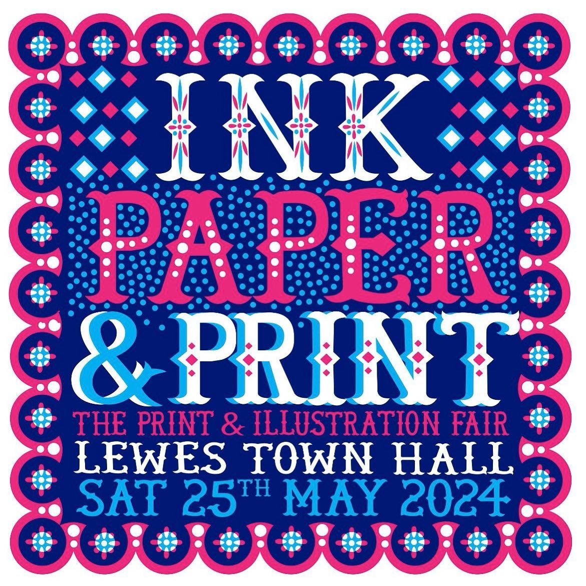 Well, how about this for a stonking piece of design!? Created by the talented James Brown of @pressedandfolded for a one day spectacular&hellip; The Ink Paper and Print Fair! 

It&rsquo;s all happening in LEWES, the beautiful county town of East Suss