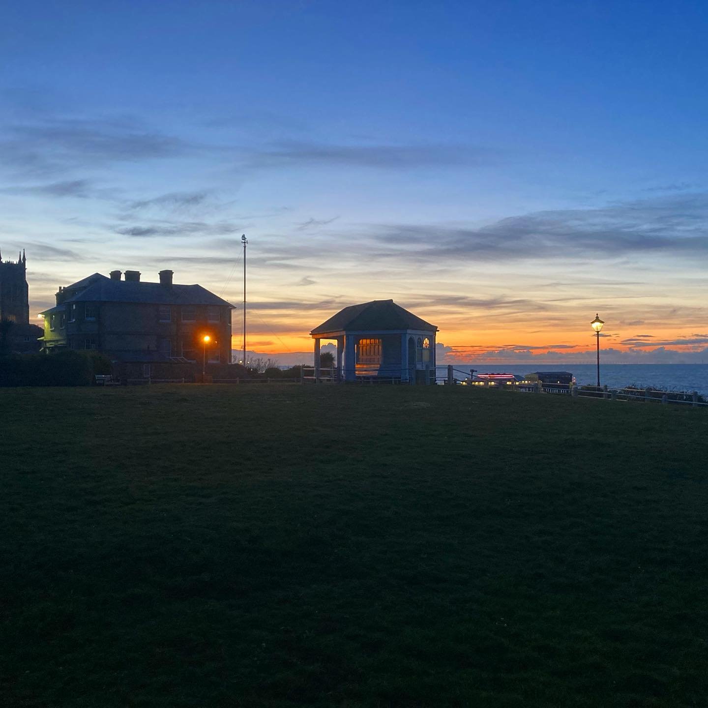 Sunset, Cromer. 8.45 pm.

I could sit in North Lodge Park for eternity and never get bored. There&rsquo;s something about the two benches in slide 7, sat next to each other, gazing out to sea, that always gets me. Great to see that the historic thatc