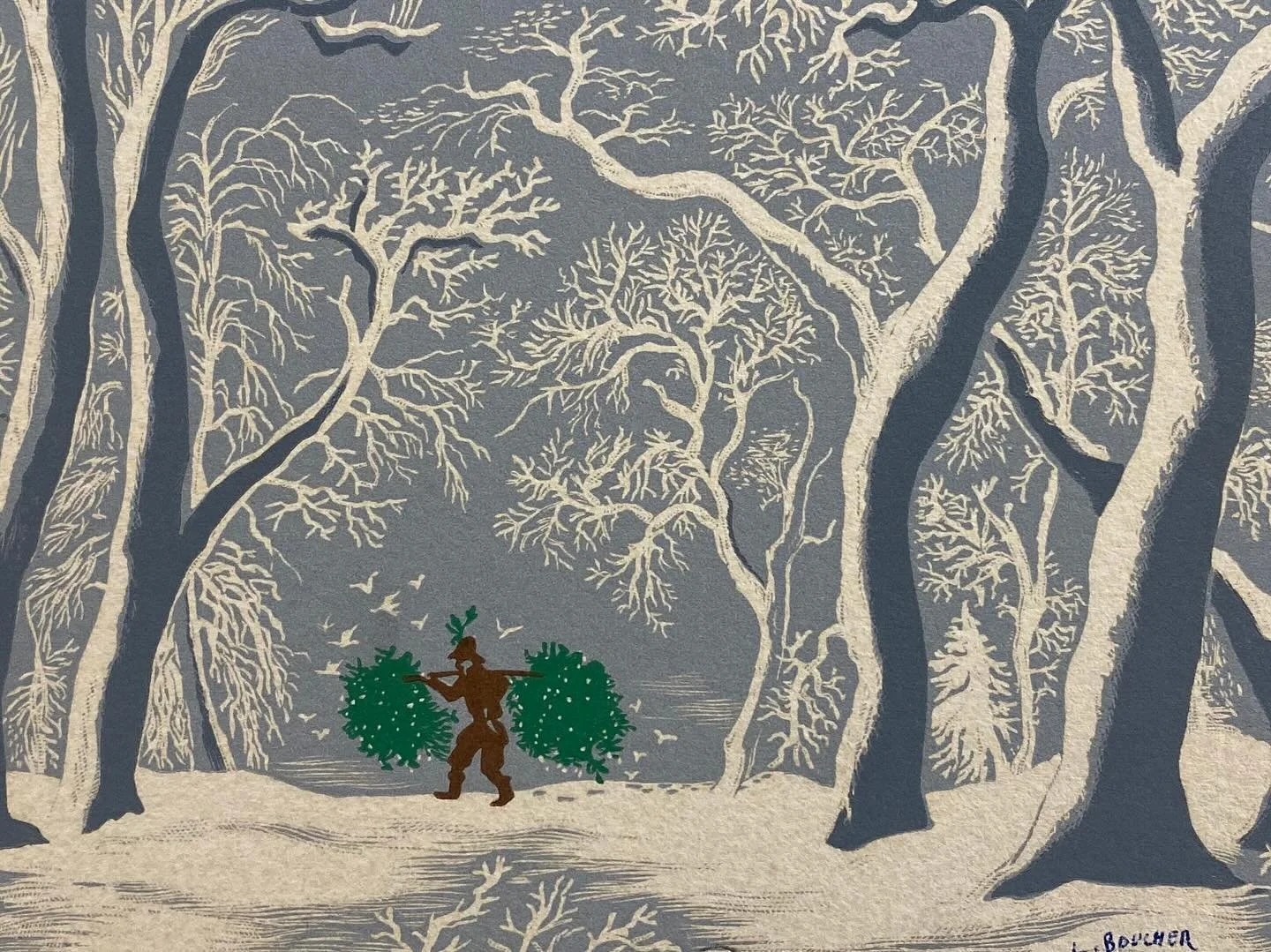 A festive card by Lucien Boucher - from the mid 1950s. 

Wishing everyone a merry yule!