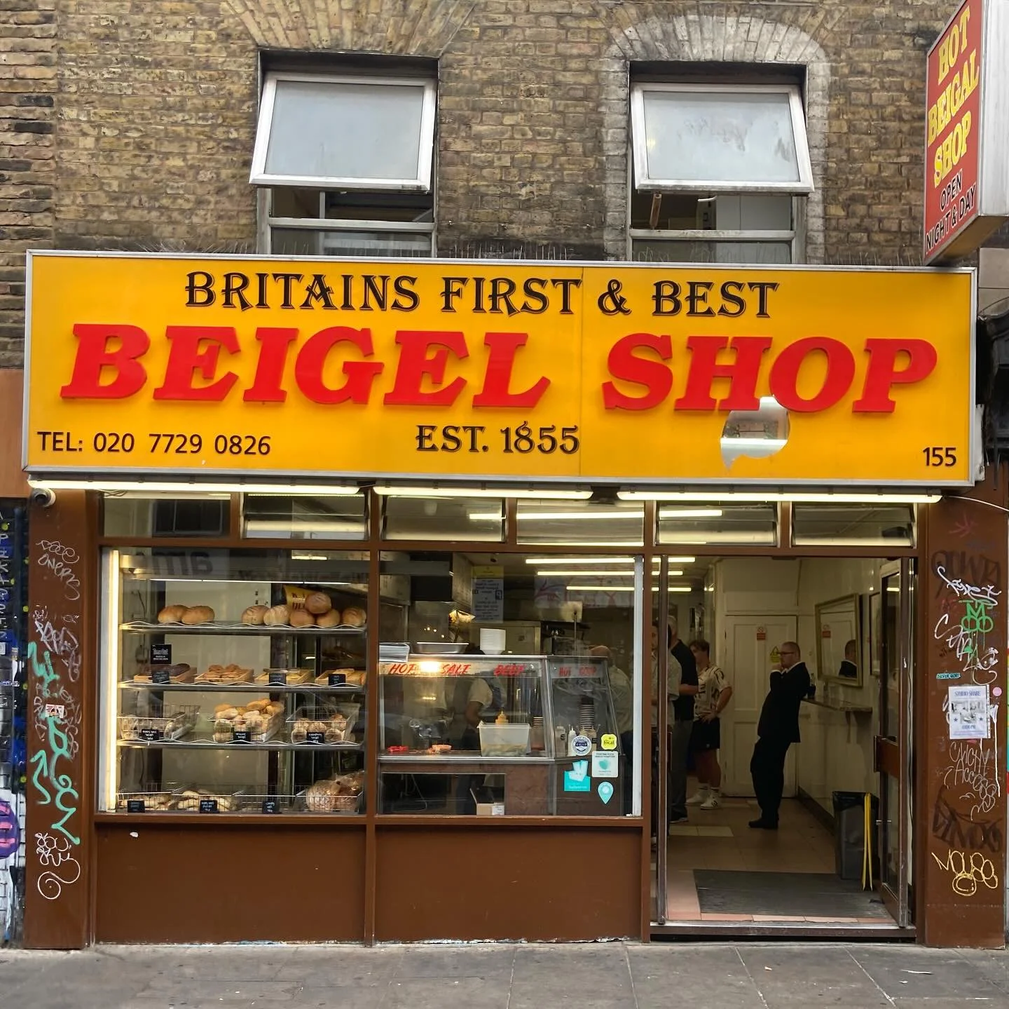 Brick Lane Beigels! Two choices&hellip;. but which to go for&hellip; no 155 or no 159?