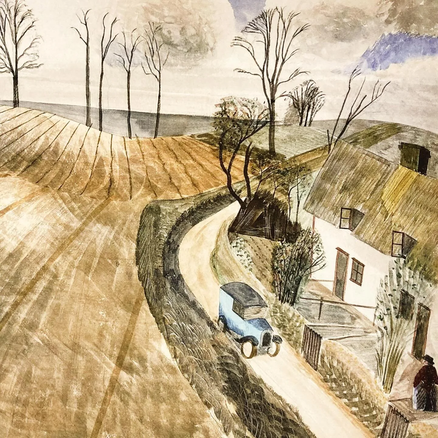 We lived in peace and comfort&hellip;
1933
Edward Bawden

&ldquo;Edward Bawden loved the rich brown earth of his native Essex. Far from being intimidated by the many artists who had studied landscape like this before him, he tackled the problem of re