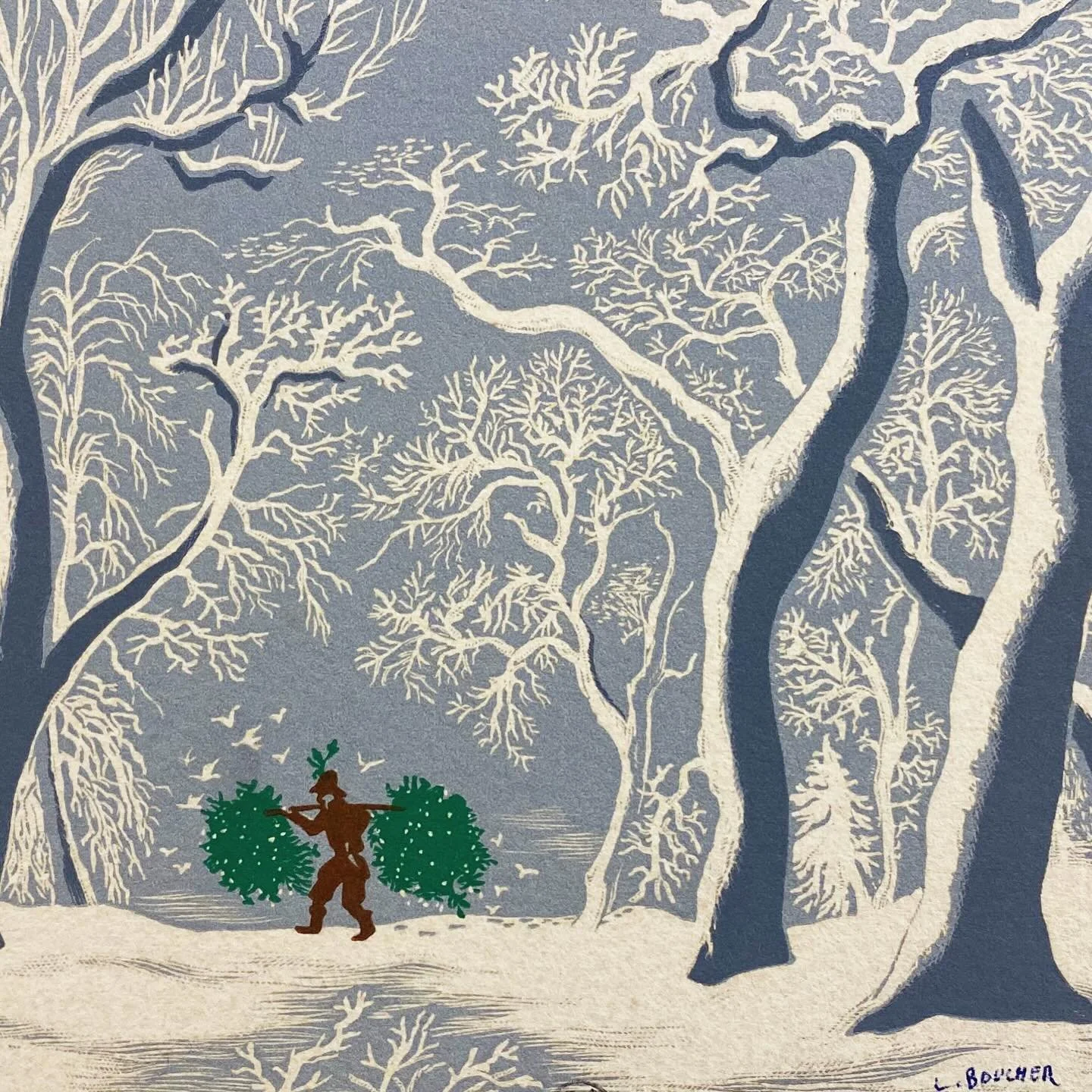 Wishing everyone a very festive Yule! 🎄 

This lovely snowy scene is by the one and only  #lucienboucher 

#happychristmas🎄🎁🎅🏠❤️