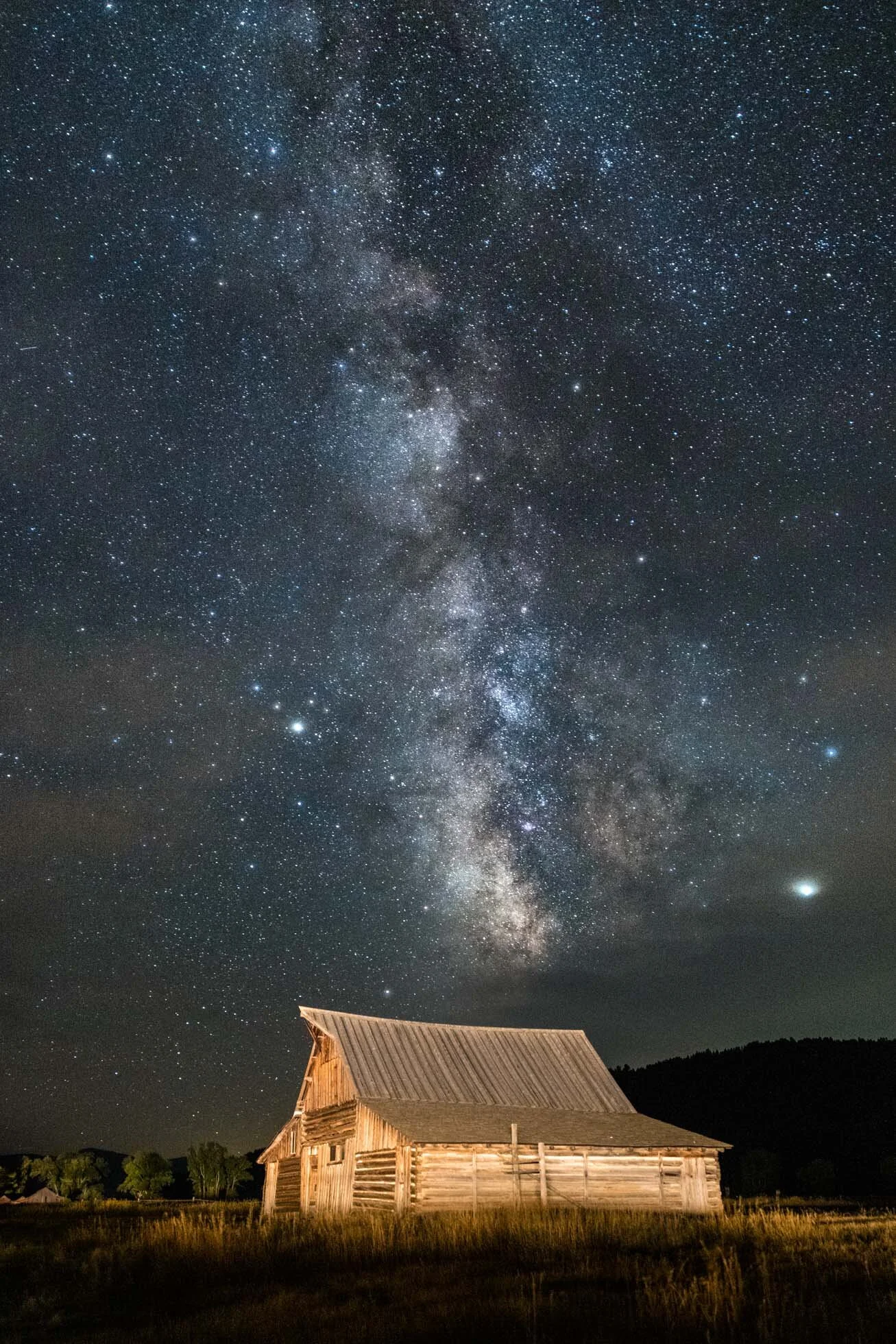 Milky Way over Moulton Barn