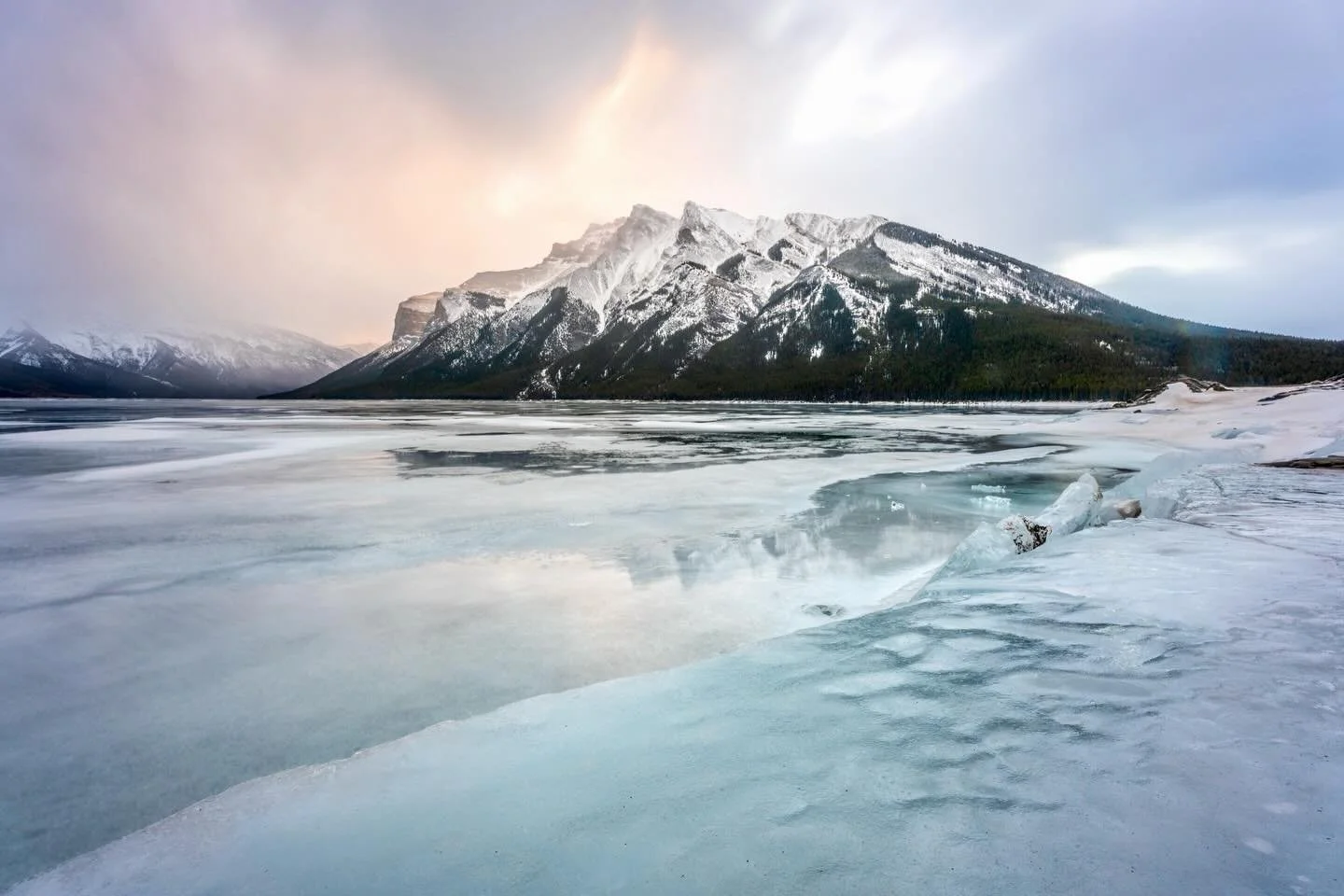 The soft tones of the sunrise light mixed perfectly with the atmospheric mood and winter landscape my final morning in Banff earlier this month. I had expected full on blah but was surprised by a moody beauty that left me astounded. A perfect quiet a