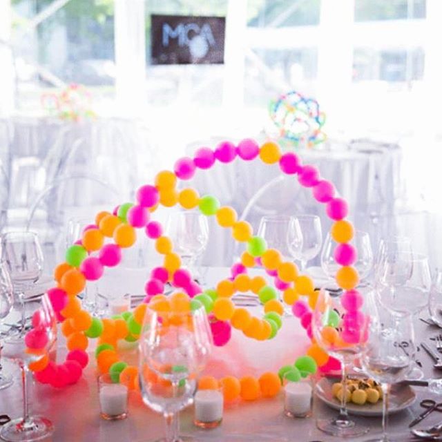 Summer Party inspiration ideas inspired by Murakami's &quot;The Octopus Eats Its Own Leg&quot; Exhibit at the Museum of Contemporary Art in Chicago. 
These innovative pieces are made from ping pong balls!

#moderndesign #barmitzvah #batmitzvah #summe