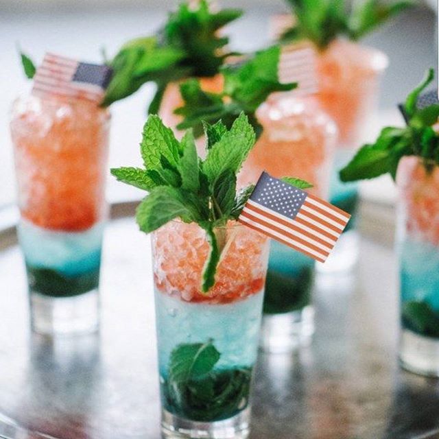 When our corporate client asked us to design an Independence soiree to celebrate a home-run fiscal year , what better way to display the theme than with these creative craft cocktails? 
#july4th #independenceday #redwhiteandblue #mixilogy #cocktails 