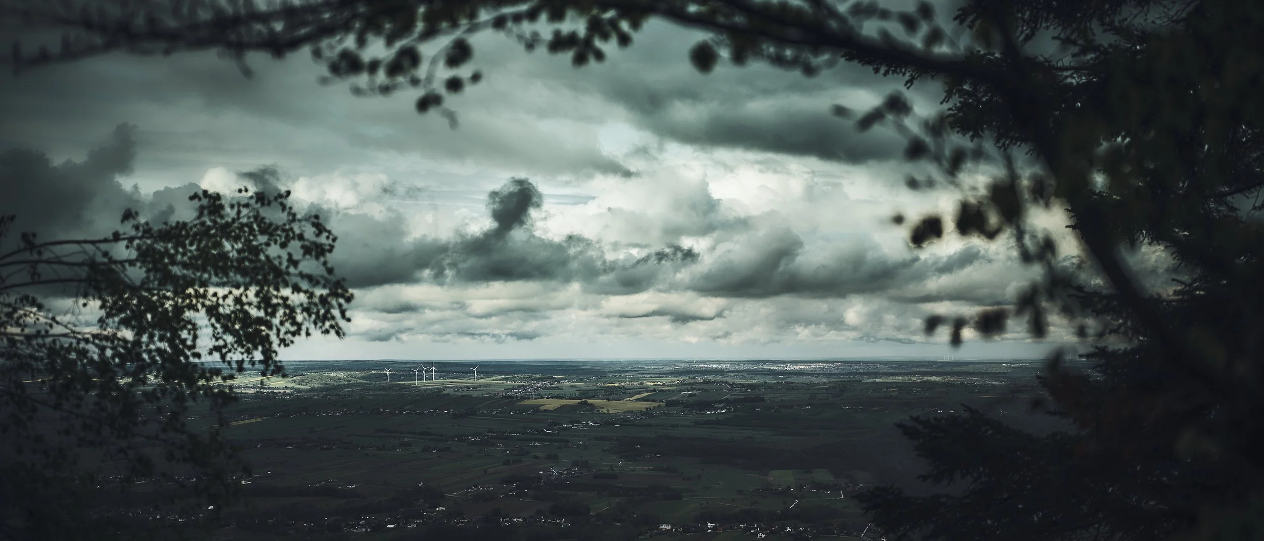   [ a distant view on Swietokrzyskie region from     Bald Mountain     summit, April 2024 ]  