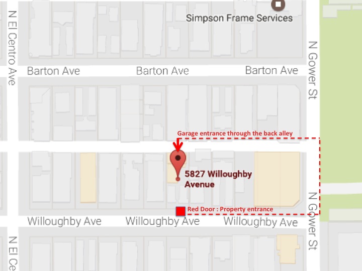 Sedan and smaller cars only! NO SUV.To access the parking with your car you have to go through the back alley located between Willoughby Avenue and Barton Avenue.