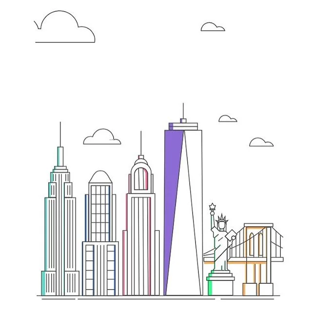 NYC outline 
Created this for an app concept I am working on. Stay tuned. 
#illustration #illustrator #sketching #october #nyc #skyline #skyscraper