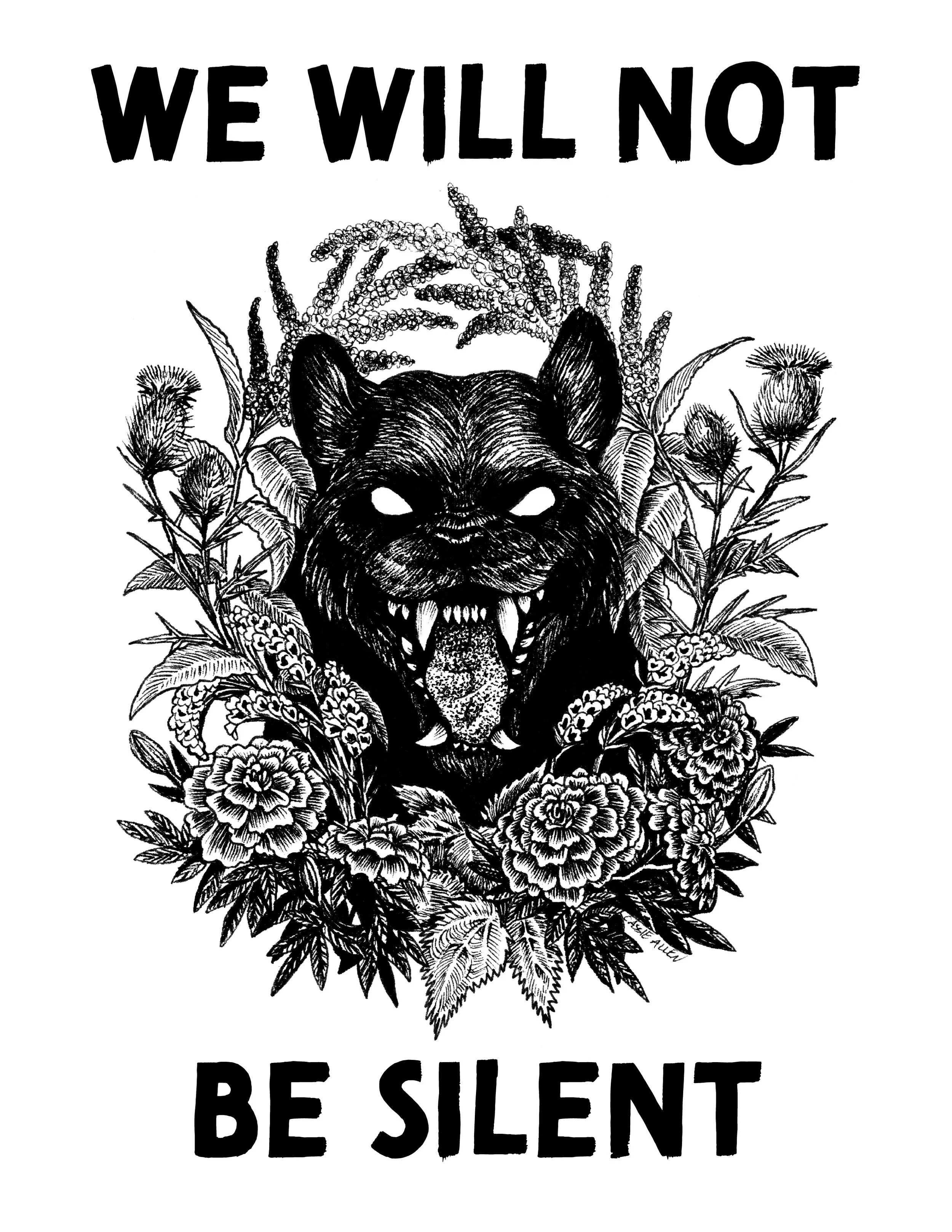 BLM Free Poster Design - Botanical Panther - 8.5 x 11
