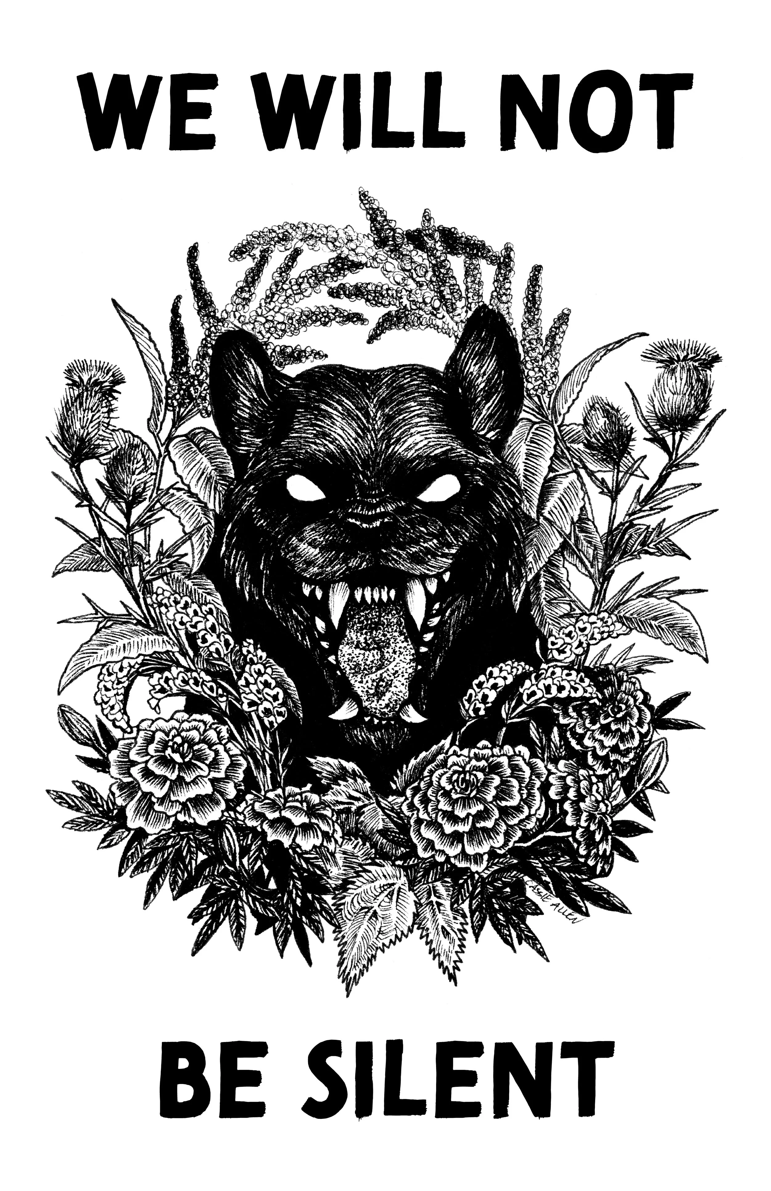 BLM Free Poster Design - Botanical Panther - 11 x 17