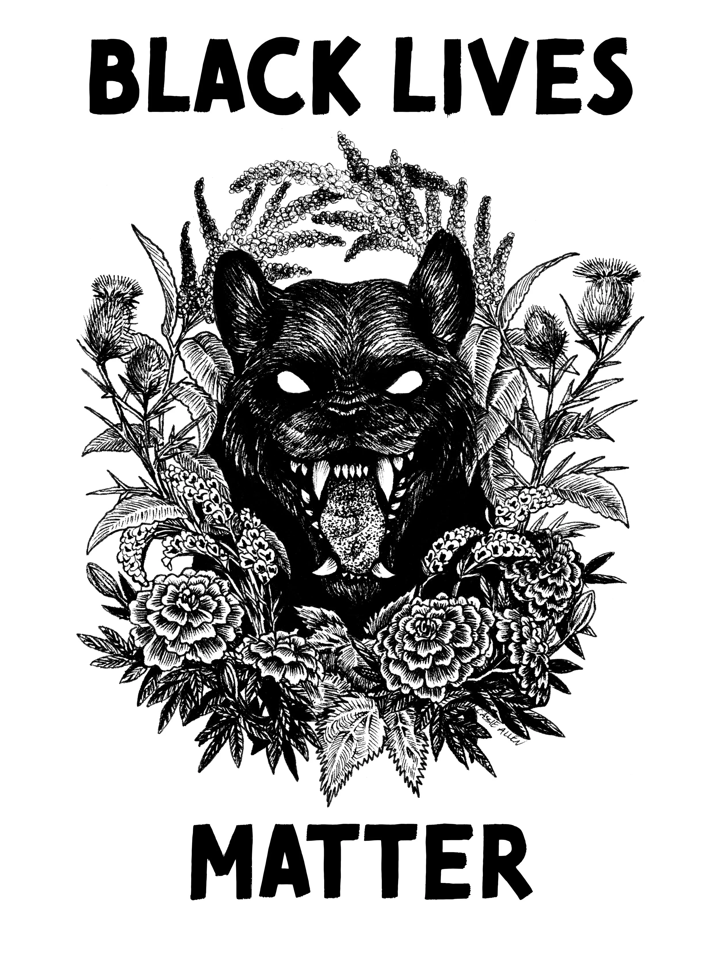 BLM Free Poster Design - Botanical Panther - 18 x 24