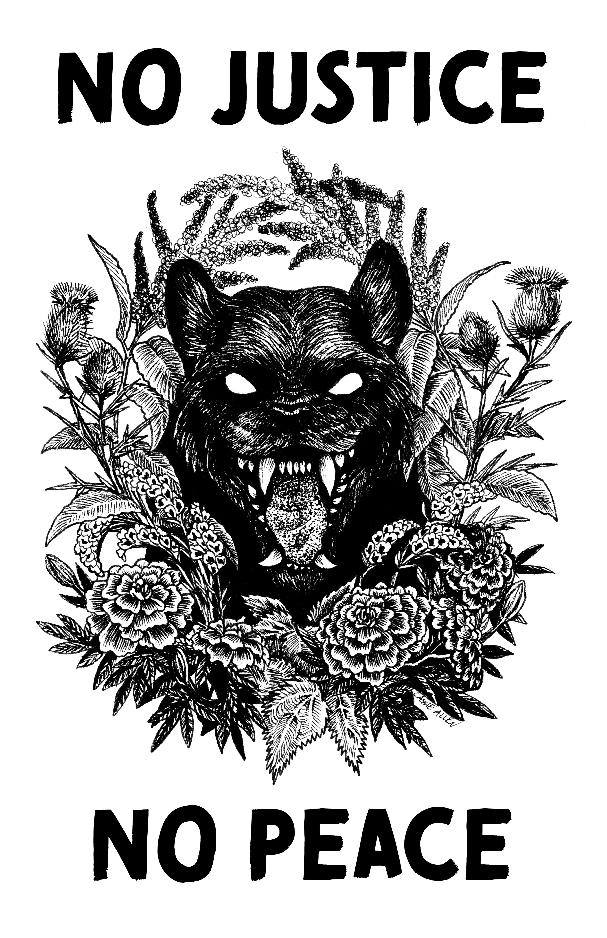 BLM Free Poster Design - Botanical Panther - 11 x 17