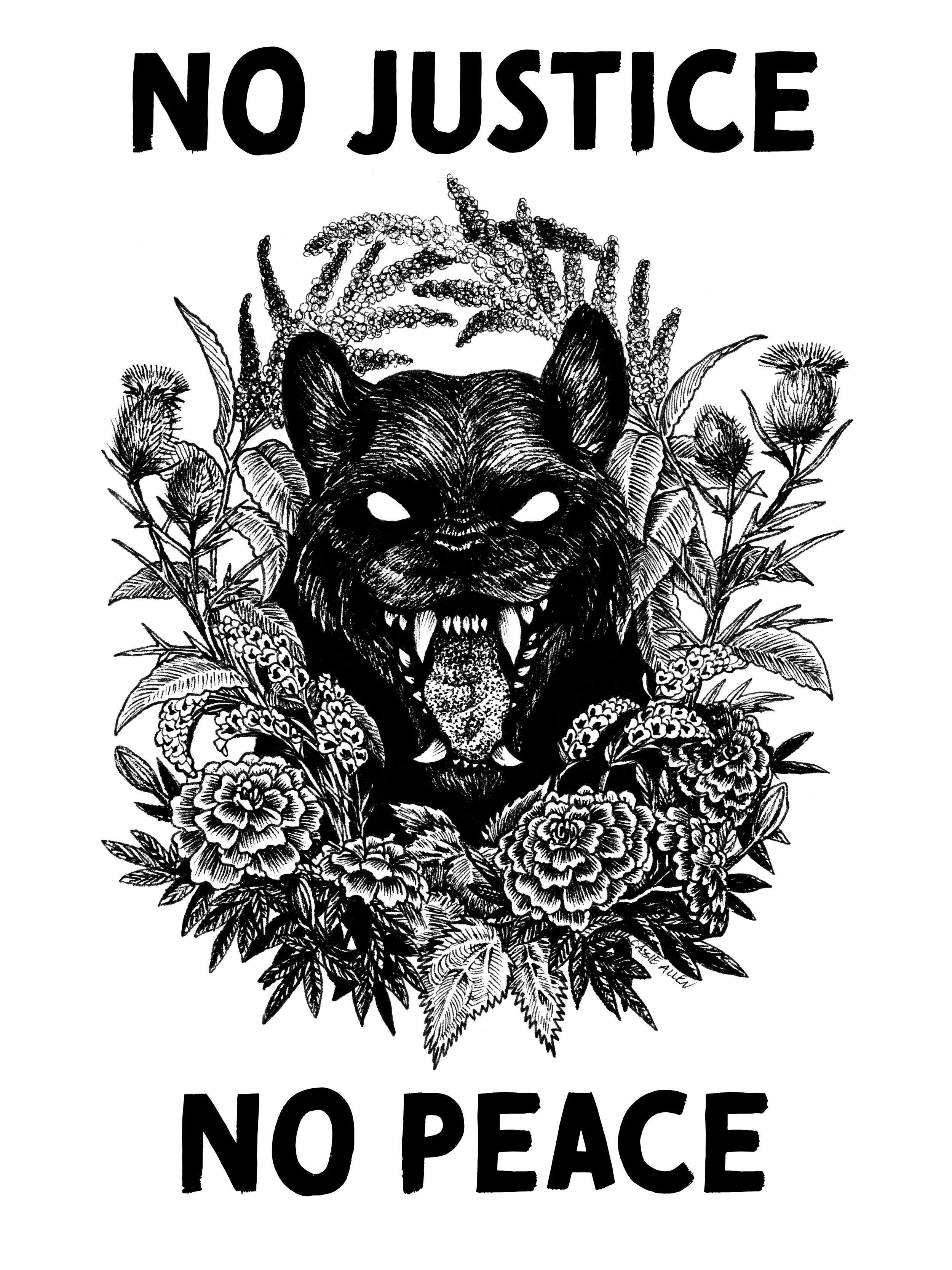 BLM Free Poster Design - Botanical Panther - 18 x 24
