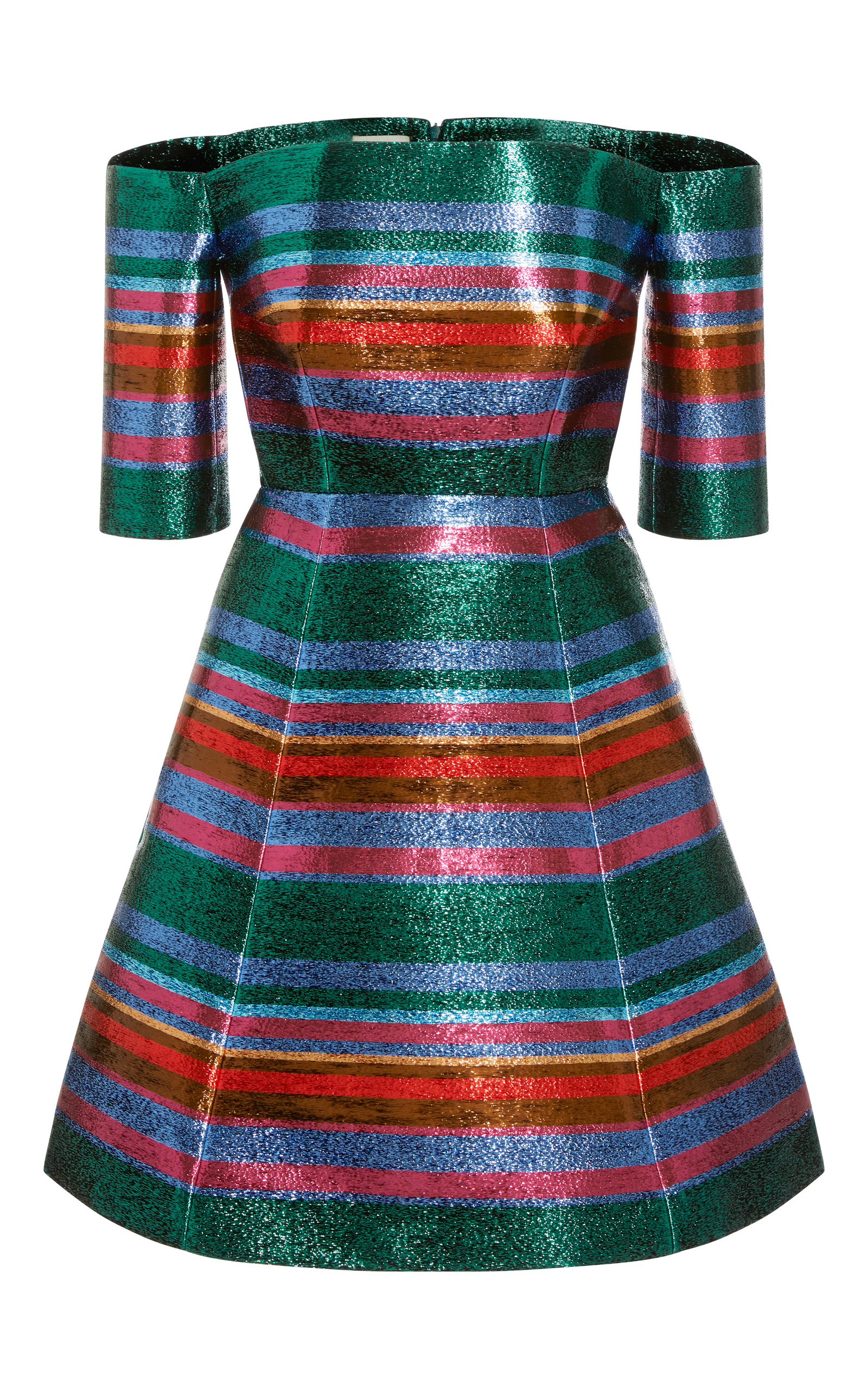 large_delpozo-green-strapless-lurex-striped-dress.jpg