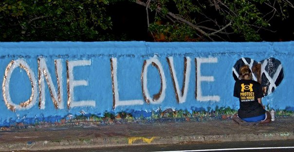 Painting Beta Bridge on 5/3/2011. 