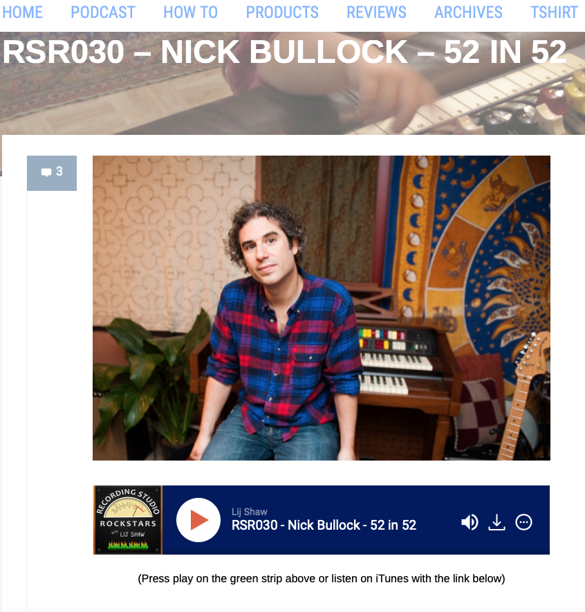 Recording Rockstars: Nick Bullock Interview