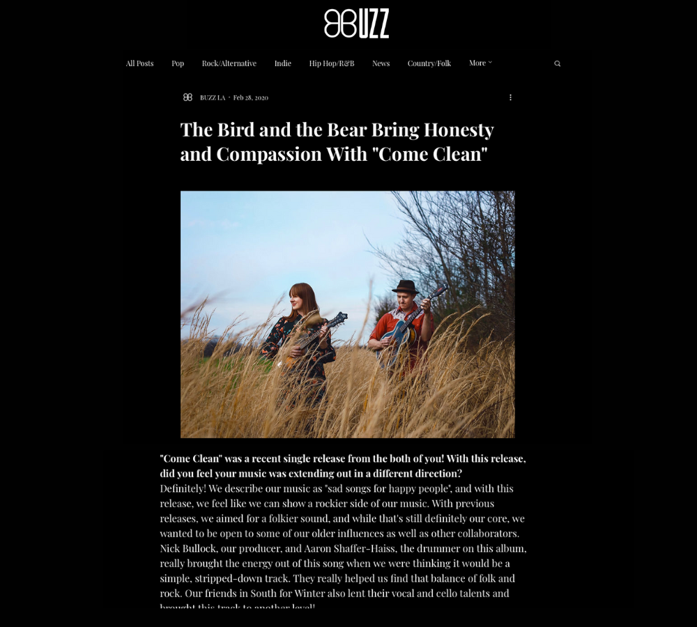 The Bird and The Bear: Buzz Feature