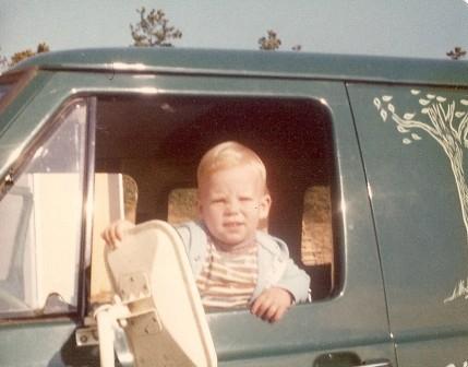 Chris as a young delivery driver