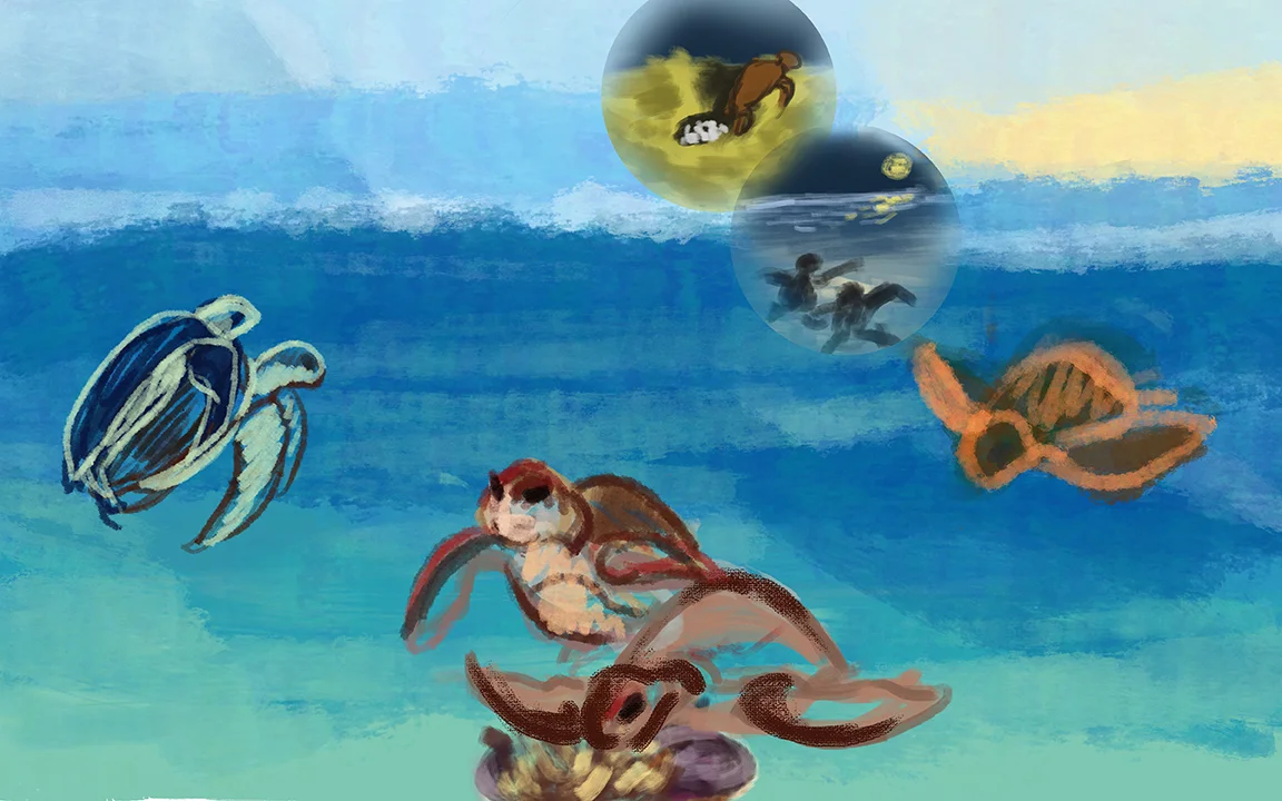  Initial sketch and color composition 